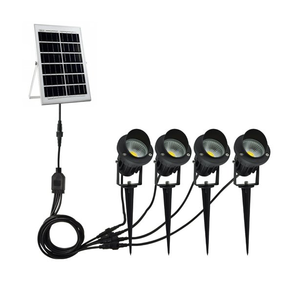 4 in set solar spike light garden light