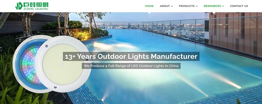 swimming pool light supplier judeng lighting