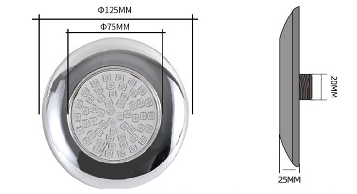 stainless steel swimming pool light ufo size