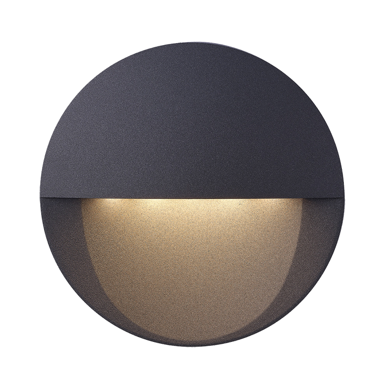 LED Step light round grey